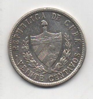 CUBA DEL AÑO 1949 DE 20 CENTAVOS 